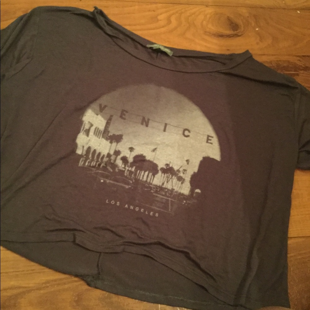 Gray crop top.